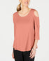JM Collection Petite Cold Shoulder Top